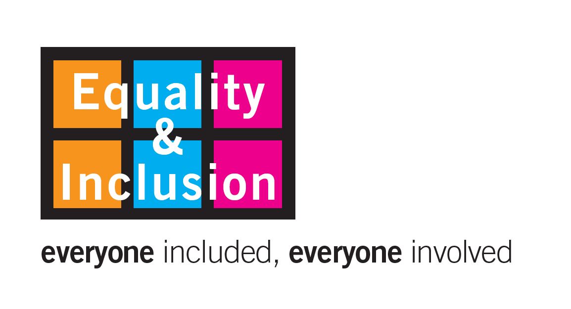 Logo,  Equality & Inclusion Unit, 'Equality & Inclusion, Everyone Included, Everyone involved'