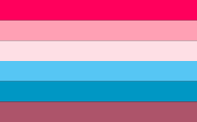 Rainbow flag with blue tones 